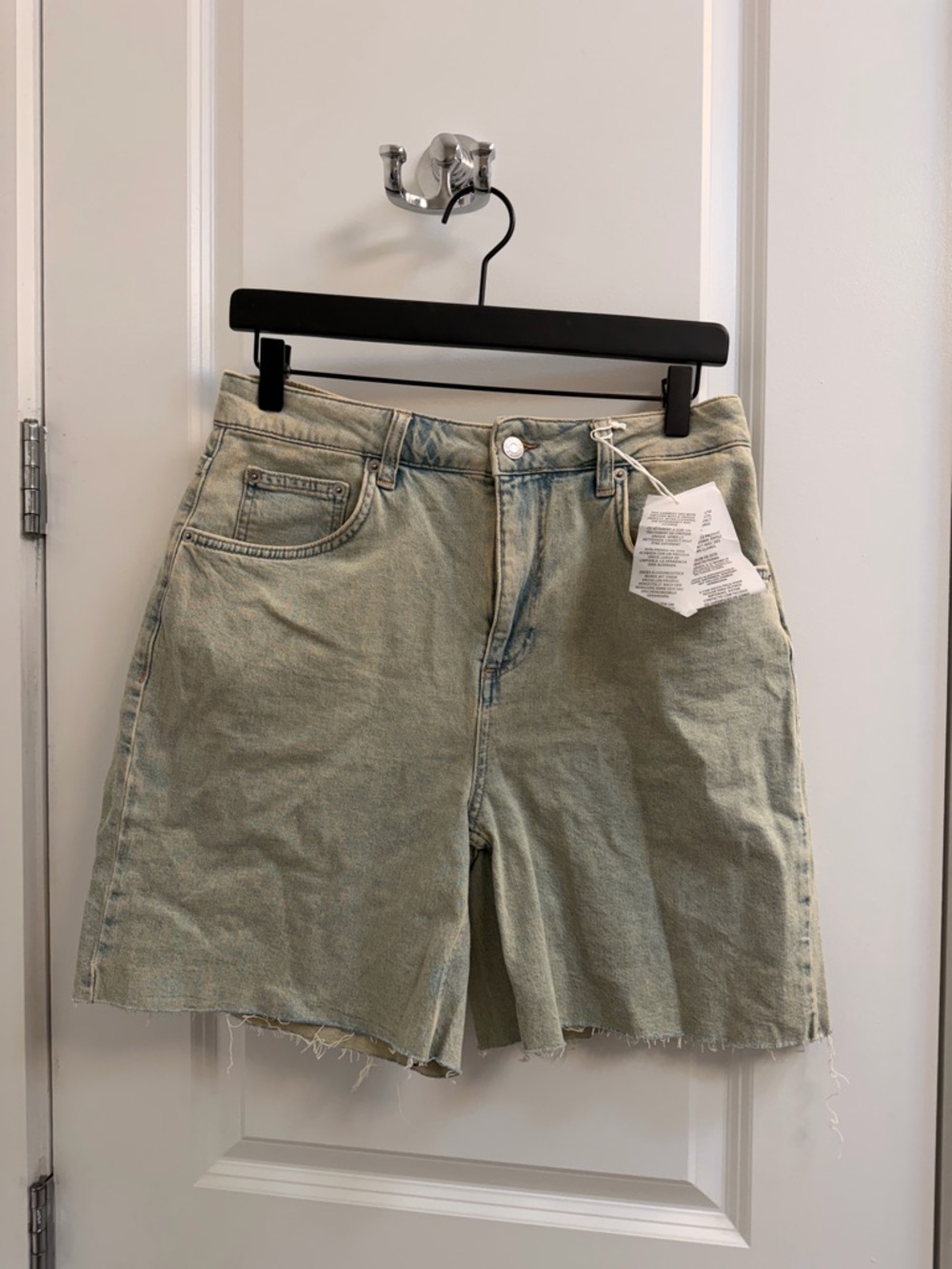 NWT NA-KD mid thigh denim shorts